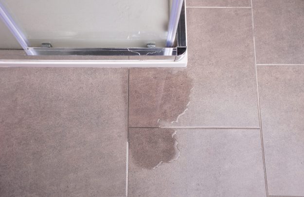 Leakage,Of,Water,From,A,Shower,Cabin,With,Glass,Wall bathroom installations