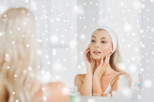 Beauty,,Skin,Care,And,People,Concept,-,Smiling,Young,Woman Luxury Bathroom Suite